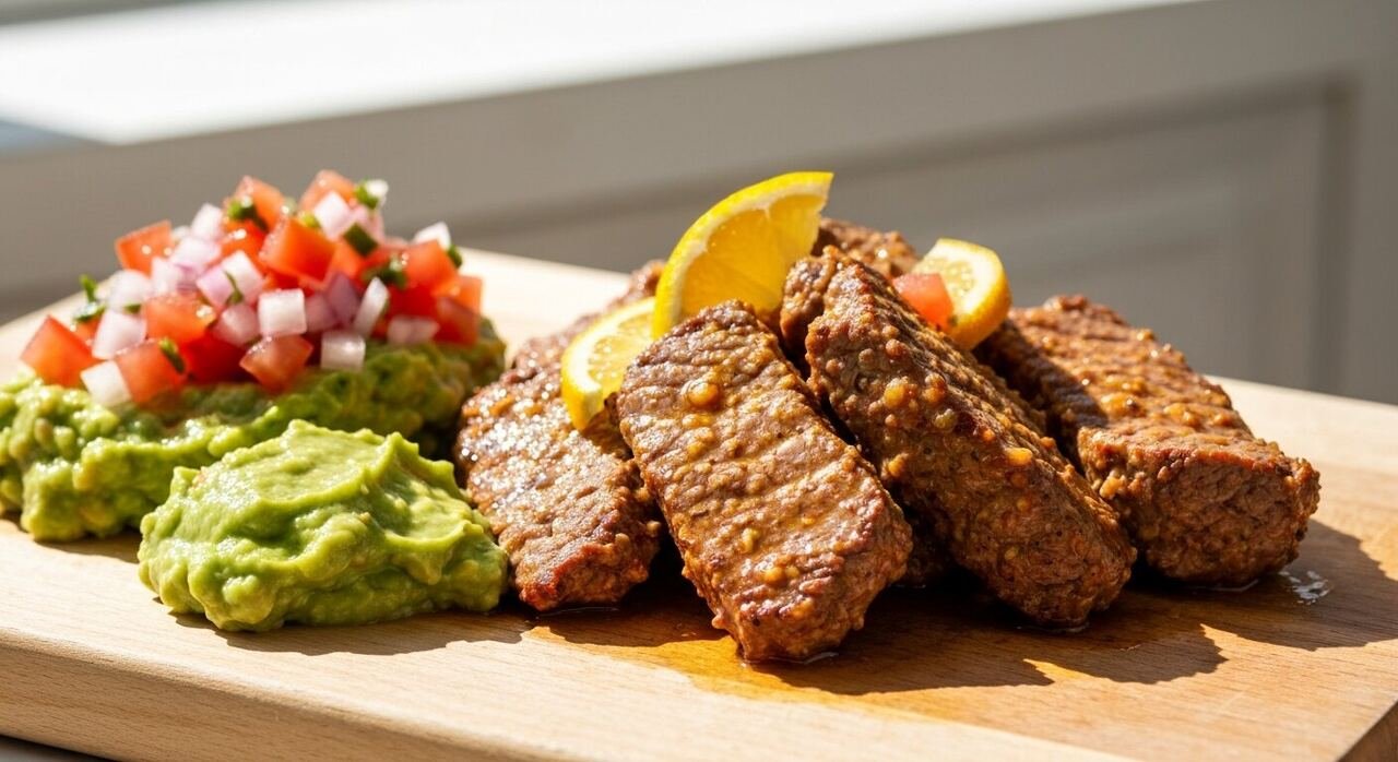 Citrus and cilantro marinade for carne asada with raw skirt steak